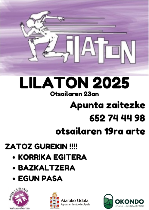 Lilatloira irteera (izena emateko azken eguna)