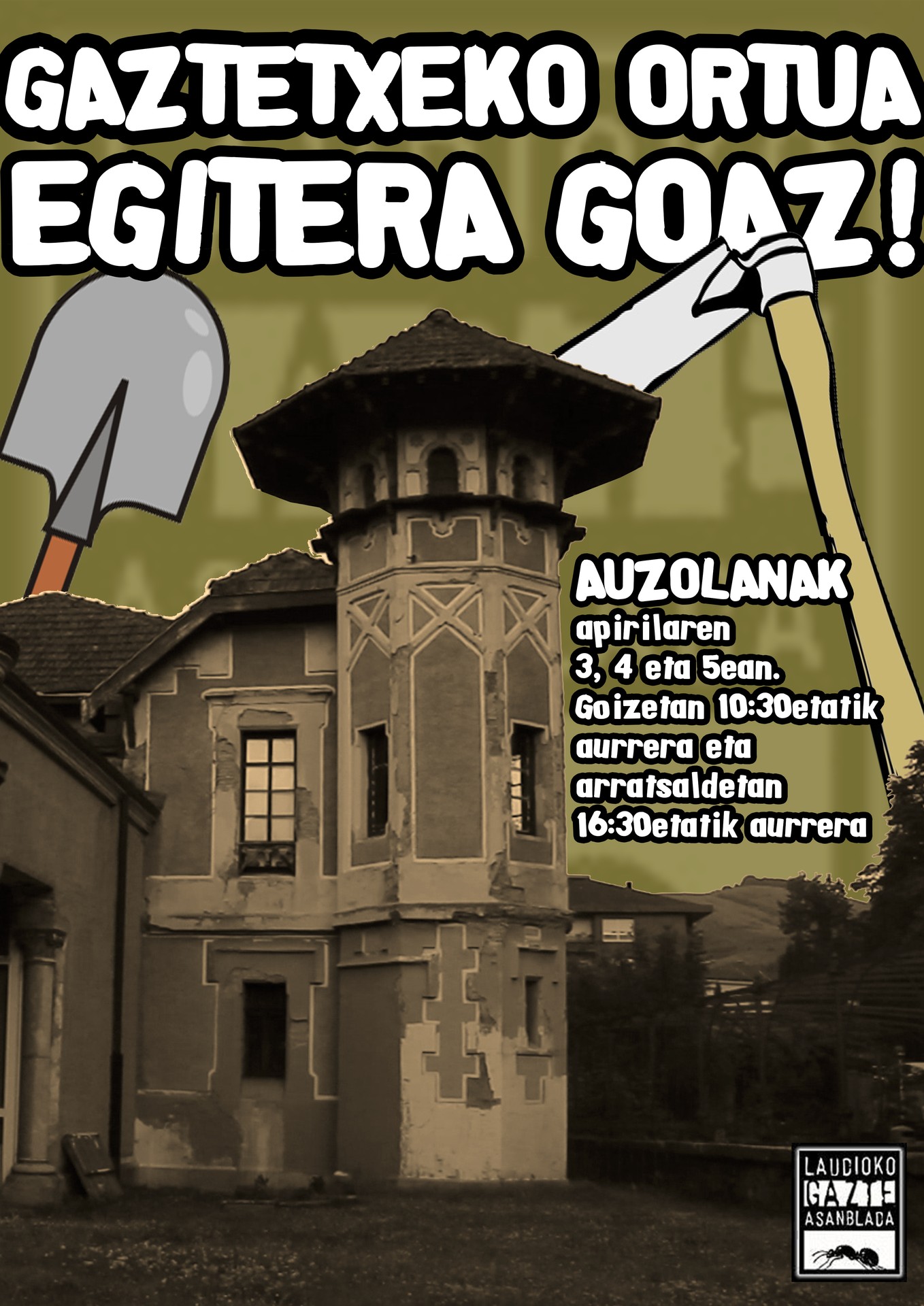 Laudioko Gaztetxean ortua egitera goaz!