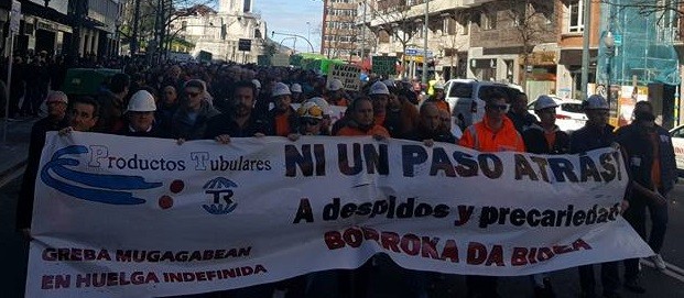 Trapagako Productos Tubulares eta Amurrioko Tubos Reunidos enpresetako langileek bat egingo dute bihar