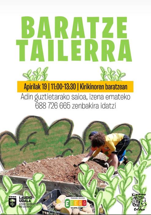 Kirikiñoren baratze tailerra
