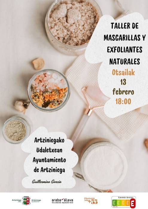 Maskara eta esfoliatzaile naturalei buruzko tailerra