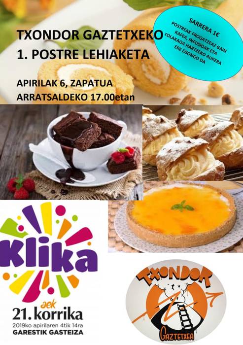 Txondor Gaztetxeko 1. Postre Lehiaketa