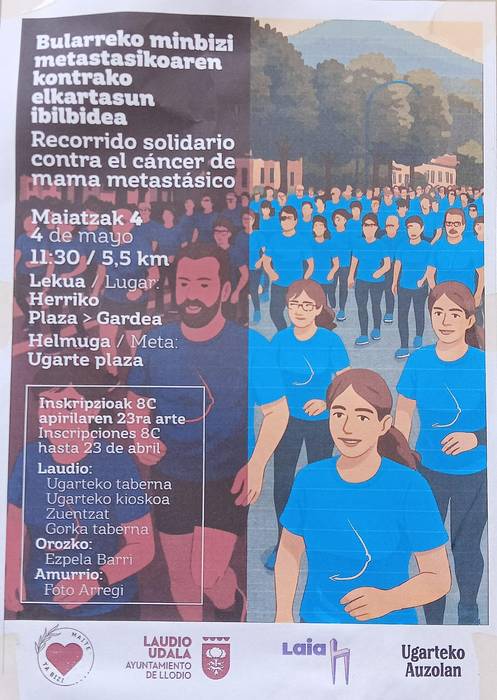 Bularreko minbizi metastasikoaren kontrako elkartasun ibilbidea