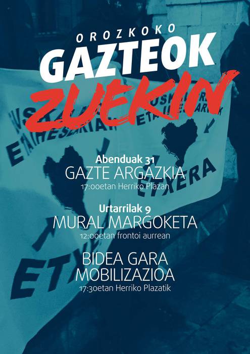 Euskal preso eta iheslarien aldeko 'Gazte Argazkia' Orozkon