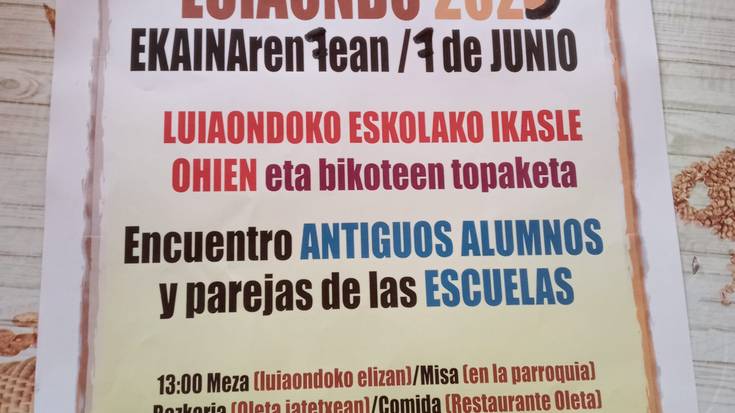 Luiaondoko Eskolako ikasle ohien bazkaria