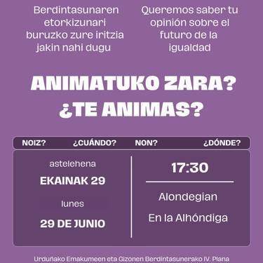 Urduñako Emakumeen eta Gizonen Berdintasunerako IV. Planari buruzko bilera