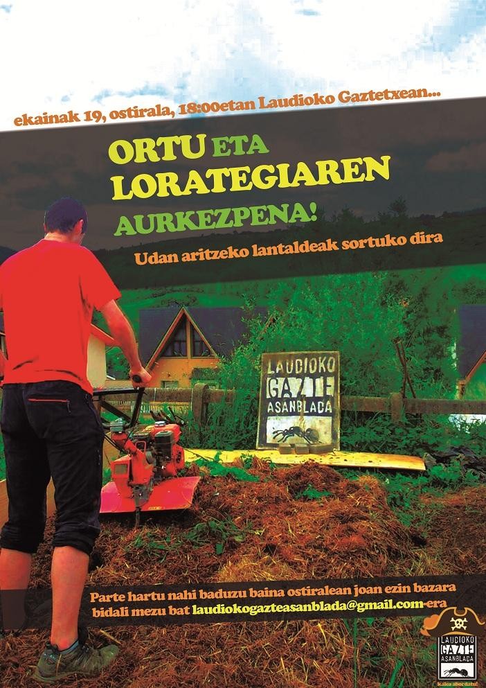 Gazte Asanbladaren ortu eta lorategiaren aurkezpena ostiralean