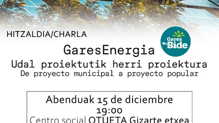 'GaresEnergia: Udal proiektutik herri proiektura'