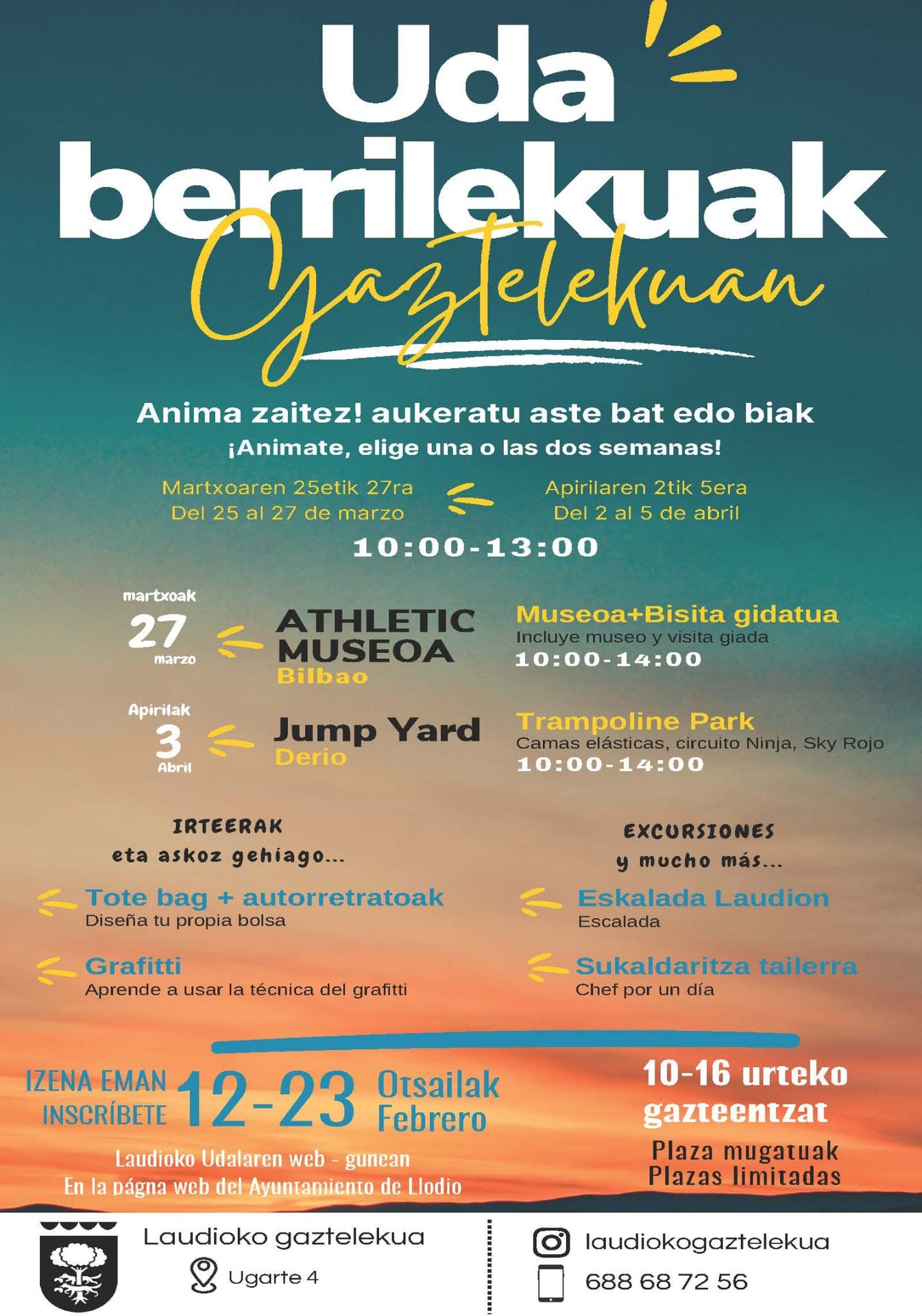 Astelehenean Udaberrilekuak udalekuetan izena emateko epea zabalduko da