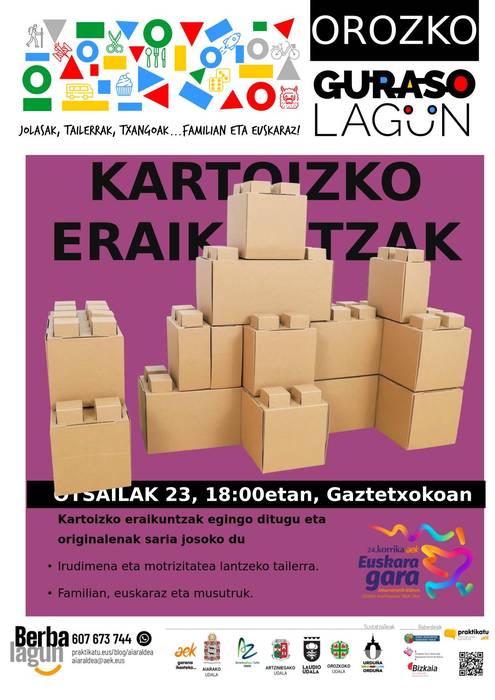 Kartoizko eraikuntzak egiteko tailerra