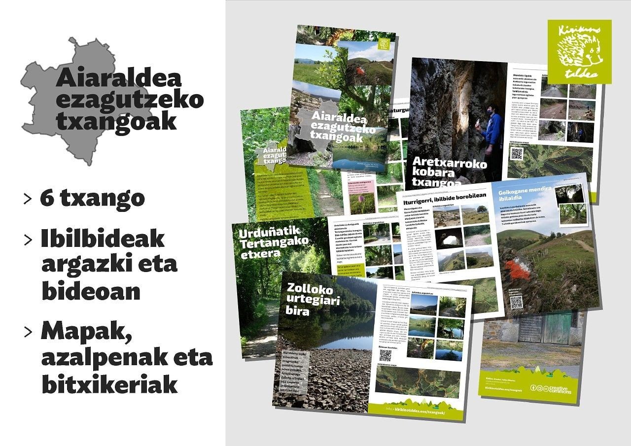 "Aiaraldea ezagutzeko txangoak" proiektuaren lehen alea, kalean