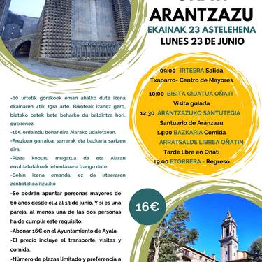 Txangoa Oñati eta Arantzazura