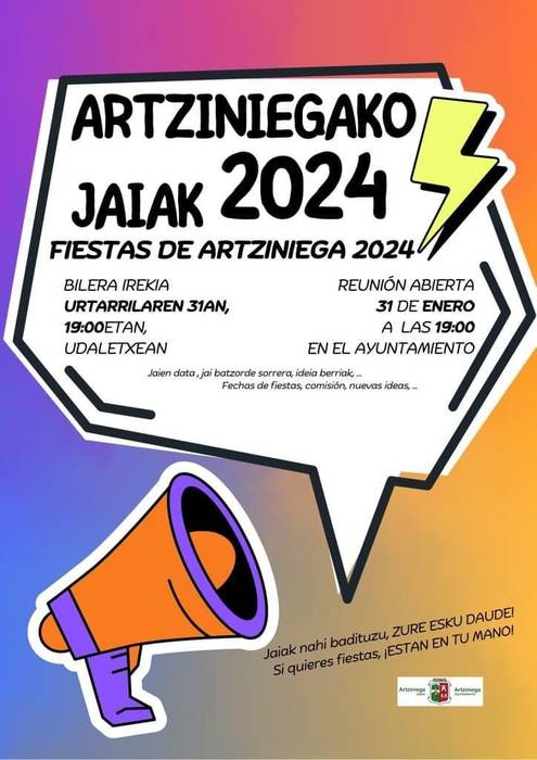 Artziniegako jaiak antolatzeko bilera irekia