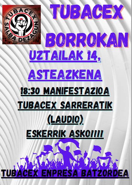 Tubacex enpresako langileen mobilizazioa