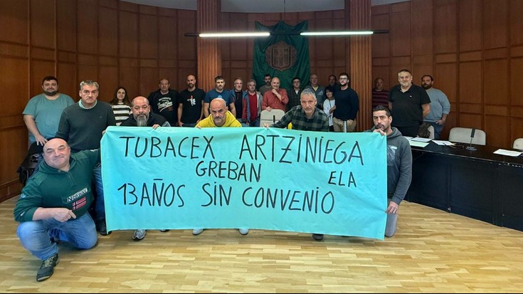 Tubacex Taylorreko langileen aldeko adierazpen instituzionala plazaratu du Artziniegako Udalak, aho batez