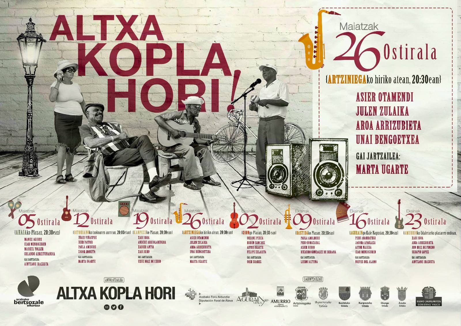 Artziniegarrak, altxa kopla hori! 