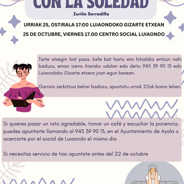 Hitzaldia: "Convivir sanamente con la soledad"