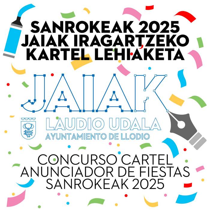 Laudioko jaietako 2025eko kartel lehiaketa abian da