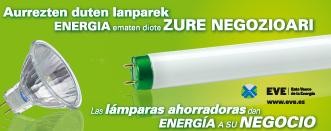 Energia-kontsumoa murrizteko lanparak banatu dira saltokietan