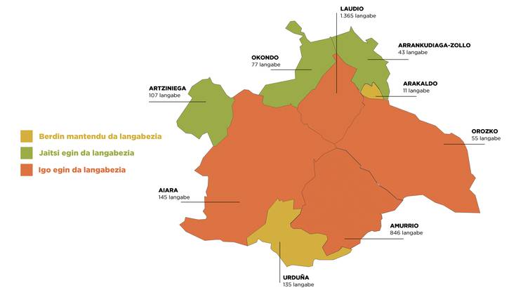 Igo da langabezia maiatzean Aiaraldean, baina oso gutxi aurreko hilabeteekin alderatuta