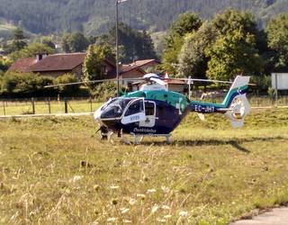 63 urteko motor gidari bat zauritu da Laudio eta Okondo artean