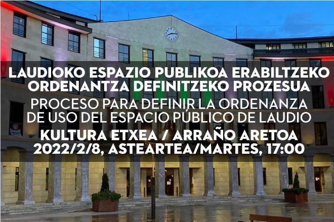 Udalak Laudioko Espazio Publikoa Erabiltzeko Ordenantza definitzeko prozesua aurkeztu du