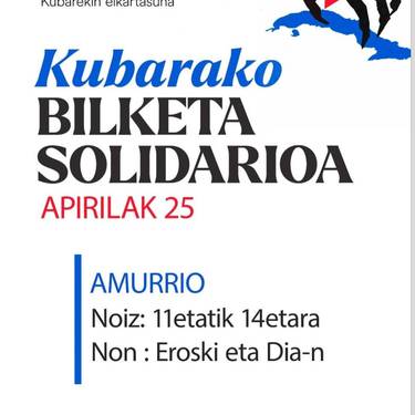 Kubarako bilketa solidarioa Amurrion