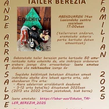 Umeentzako Gabonetako eskulan tailer berezia