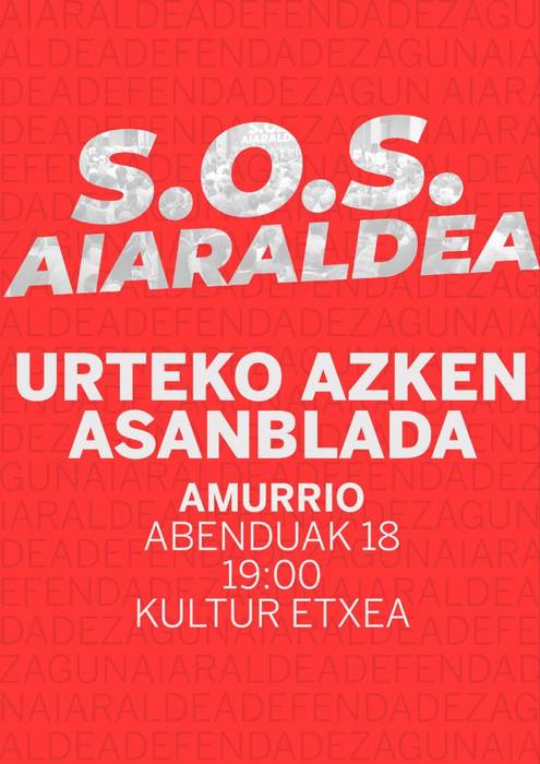 SOS Aiaraldearen urteko azken asanblada