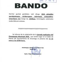 Udal aurrekontuen zirriborroaren informazio jardunaldia