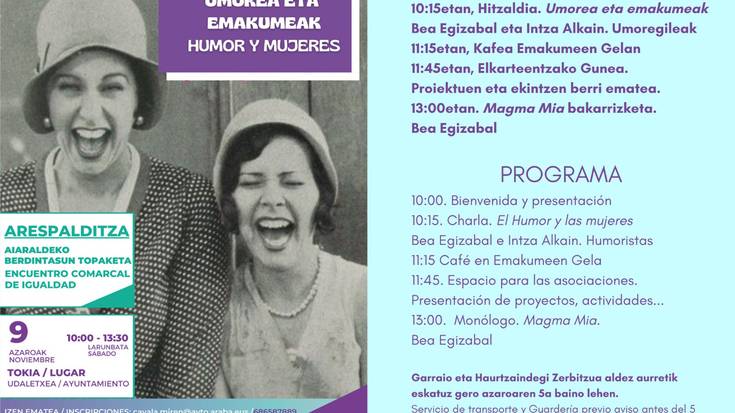 Aiaraldeko Berdintasun Topaketa: Umorea eta emakumeak