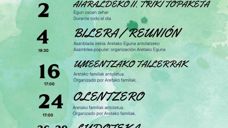 Aretako Kultur Etxea zabalik: Haurrentzako tailerrak