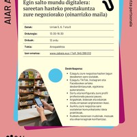 Egin salto mundu digitalera: sareetan hasteko prestakuntza zure negoziorako (oinarrizko maila)