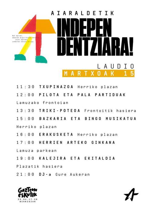 'Aiaraldetik independentziara!' eguna