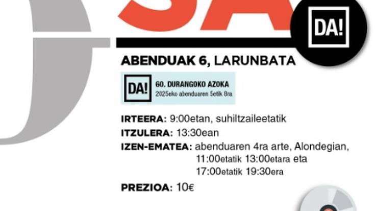 Durangoko Azokara joateko autobusa Urduñatik