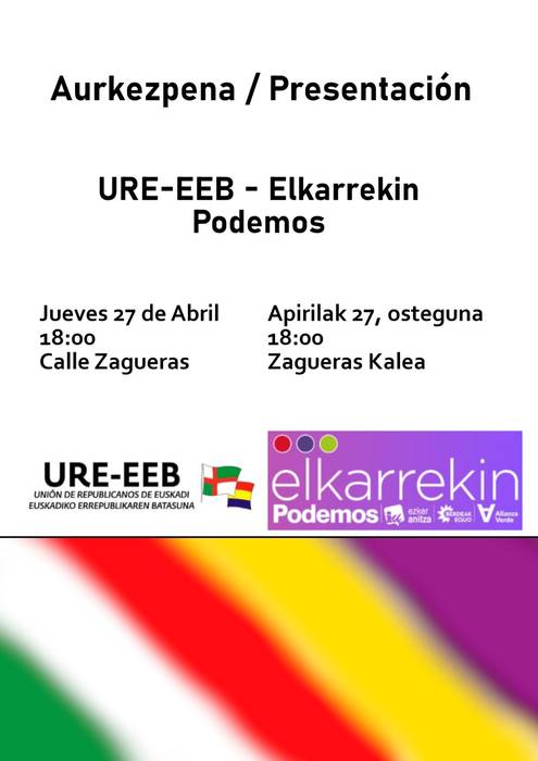 URE-Elkarrekin Podemosen zerrenda aurkezpena