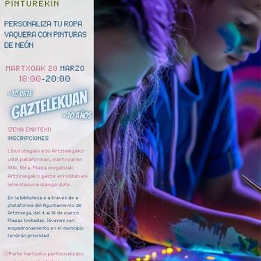 Pertsonalizatu zure jantzi bakeroa neonezko pinturekin