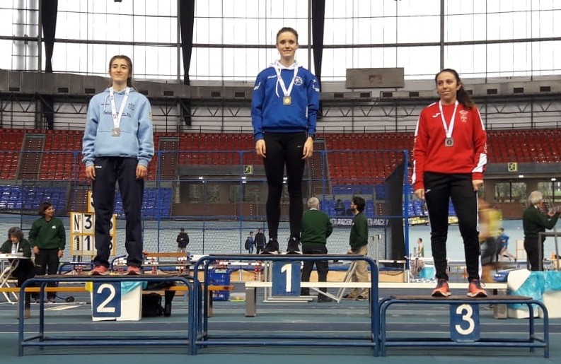 Ane Lopez 2. Euskadiko Pista Estaliko Atletismo Txapelketan