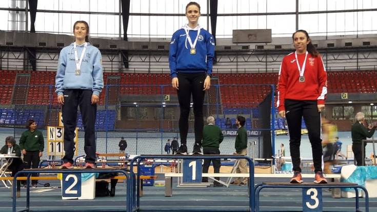 Ane Lopez 2. Euskadiko Pista Estaliko Atletismo Txapelketan