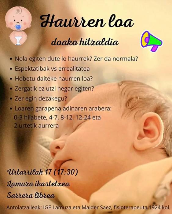 Haurren loari buruzko hitzaldia