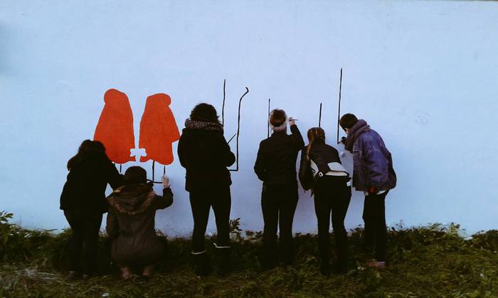 Mural margoketa, ekitaldia eta Osterabe taldearen kontzertua