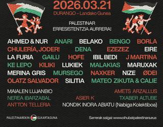 Oihu bat Palestinara jaialdirako sarrera bikoitza