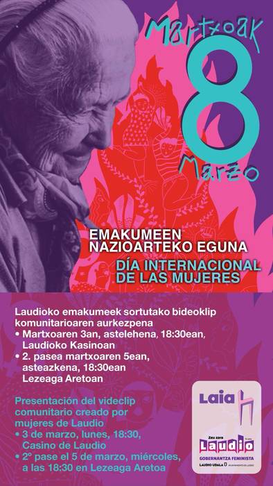 Laudioko emakumeek sortutako bideoklip komunitarioaren aurkezpena