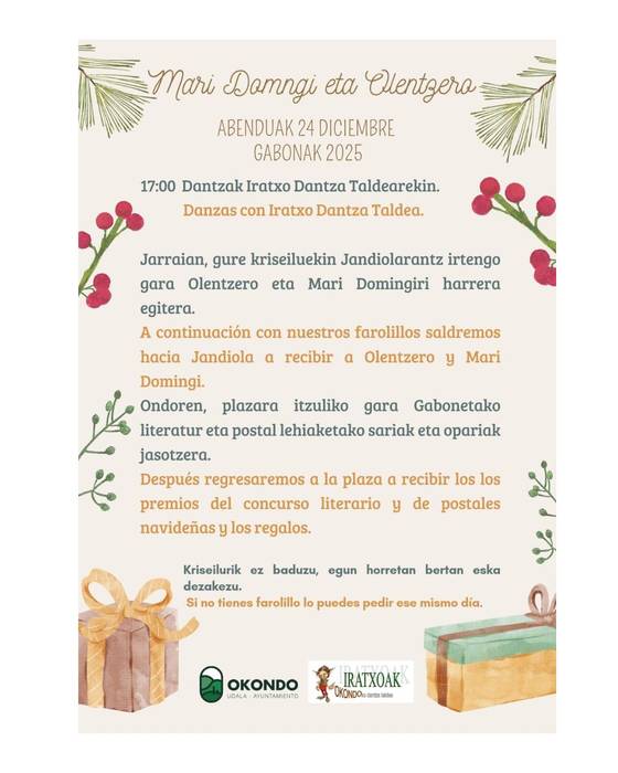 Olentzero eta Mari Domingi Okondon