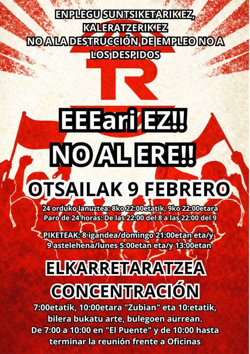 Piketeak eta elkarretaratzea Tubos Reunidosen