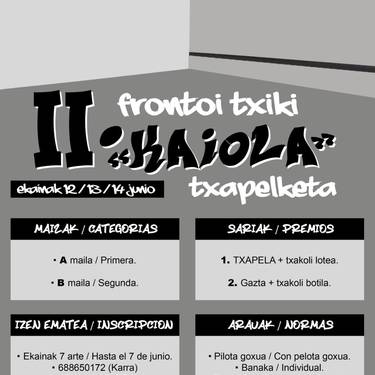 II. Frontoi Txiki 'Kaiola' Txapelketa