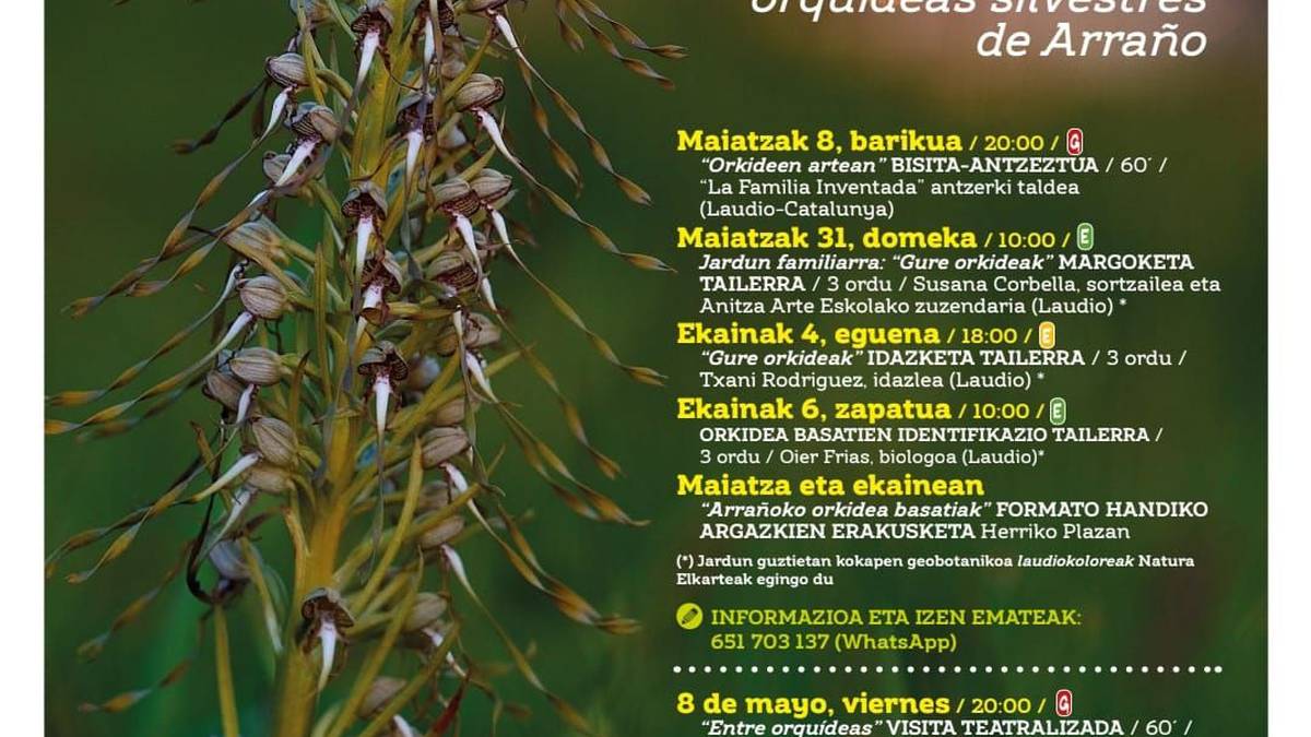 "Orkideen artean" bisita antzeztua