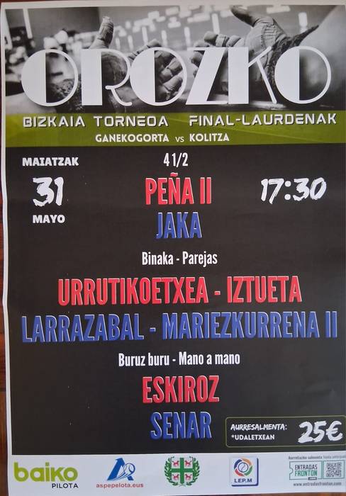 Pilota partidak: Bizkaia Torneoa