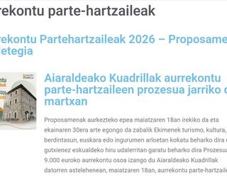 Aiaraldeko Kuadrillak partaidetzazko aurrekontuen bozketa epea ireki du