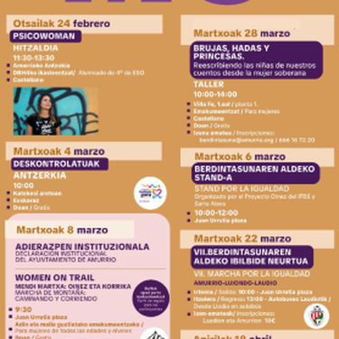 Martxoaren 8ko berdintasunaren aldeko stand-a